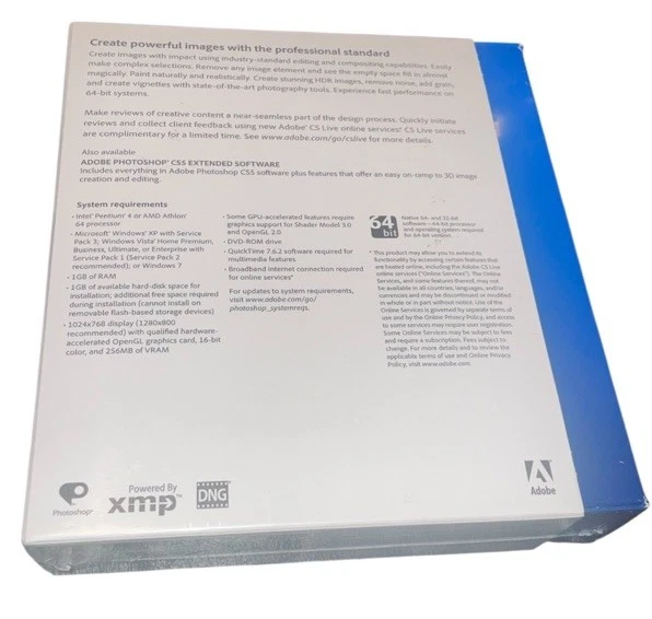 Adobe Photoshop CS5 for Windows with Serial Number SEALED PN:65081362 - Image 3 of 4