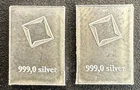 (2) Pairs of VALCAMBI Suisse SILVER 1 gram bars. Total 4 grams! Nice sets!