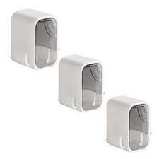 2PCS Toothbrush Holder Wall Mounted Flip-Top Dustproof Toothbrush Storage Box