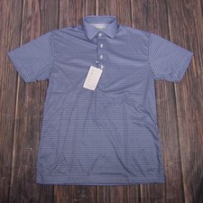 Collars  Co Polo Shirt Mens Small Blue Geometric Dress Collar Performance Golf