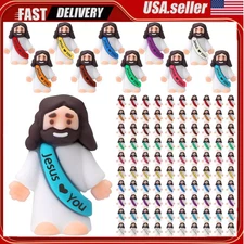 100 Pcs Mini Jesus Figures Jesus Loves You Original Design Jesus Toys Little Jes