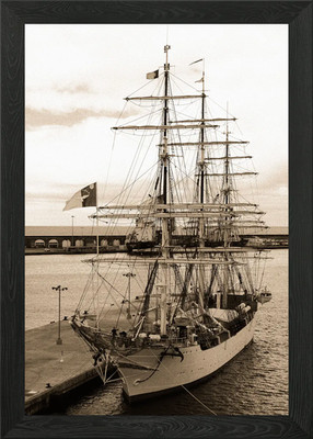 Dänisches Schulschiff Gerahmtes Wandbild Poster Leinwandbild Bild