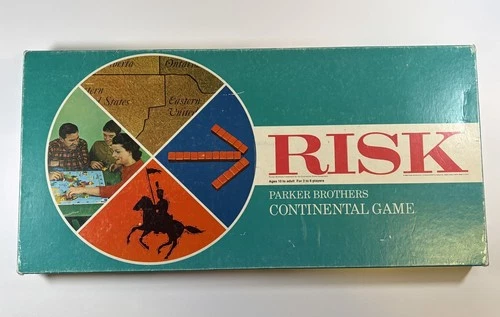 1959 RISK Parker Brothers Continental Game Vintage 1960s COMPLETE 44 Cards
