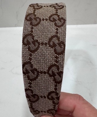 Gucci GG Canvas Headband Brown Beige Monogram Logo Hair Band  display picture 2