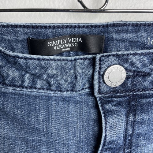 Simply Vera Wang Jean Cutoff Shorts Women's Size 16 Denim 6" Inseam Dark Wash - Bild 3 von 14