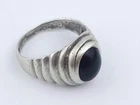VINTAGE STERLING SILVER 925 RING ONYX