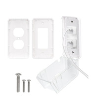 Baby Safety Outlet Cover Box, Transparent Door, Baby Proof Covers Electrical