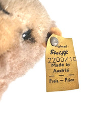RARES Steiff Murmeltier Piff 2200/10 Dralon Made in Austria 10cm KFS 60s 70s
