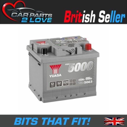 Renault Clio 98-12 Petrol Car Battery Yuasa YBX5063 063 1.2 1.4 1.6 50Ah 5YrW