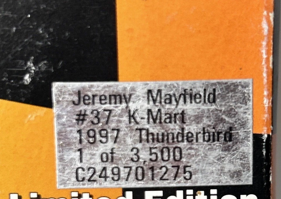 Jeremy Mayfield #37 RC Cola K-Mart Power Rangers Vintage 1997 Ford Thunderbird - Image 2 of 4