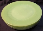 Set of 5 Vintage Heavy Fire King Oven Ware Jadeite Restaurant Dinner Plates - 9"