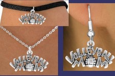 VOLLEYBALL MOM Ball Sport School College Net Goal Team Girl Spike Mother Jewelry
