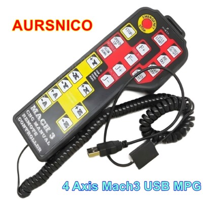 4 Axis USB Pendant Manual Remote Control Handle for Mach3 Machine CNC Engraving
