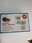 MAINE MAN Ceramic Butter Warmer Set Fondue Warmers Set of 2 lightly used