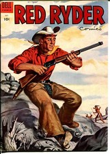 Red Ryder #132 1952-Dell-painted cover-Fred Harmon art-VF-