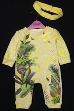 TED BAKER Baby Girls Tropical Lemon Romper All in One GEORGE HBand 0-3 Months