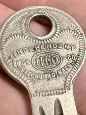 Independent Lock Co Fitchburg MA ILCO Ornate Vintage Key