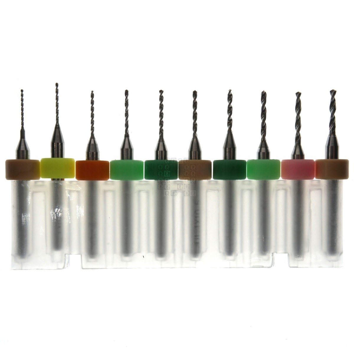XCAN PCB/Circuit Board Micro Carbide Drill Bit Set, 10-Pieces, 0.6