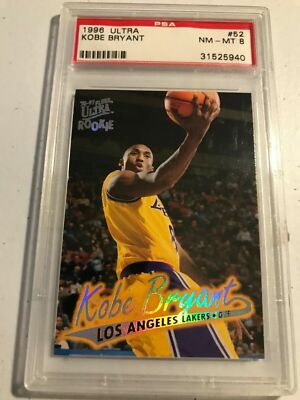 【NBA】Kobe Bryant 1996 L #137RC PSA8 Kobe Bryant 1996-97 Fleer Ultra Rookie #52 Card PSA 8 LA Los
