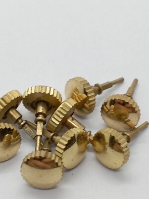 CROWN & STEM 1pc. KIENZLE New Old Stock Cal. 48/7 48/10 48/15 48/76 Gold Color