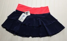 New MARKO COLL. Womens Size L Blue Layered Colorblock Skirt Stretch MILA