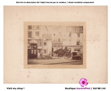 PARIS, 1889, COMMERCES & VOITURE À CHEVAL, TIRAGE ALBUMINÉ CONTRECOLLÉ  -BB146