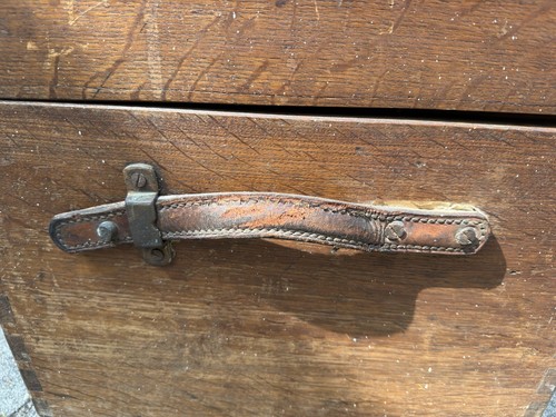Eichenholztruhe, 1920 oder älter, 92 x 46 x 40/46 cm, recht guter Zustand - Bild 9 von 11