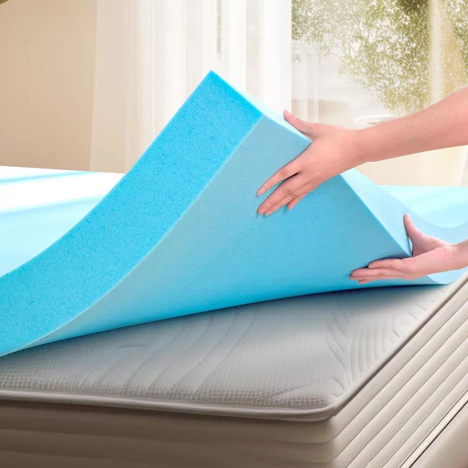 Medium 4 In. Queen Gel Memory Foam Mattress Topper, Luxurious Comfort - Image 3 of 4