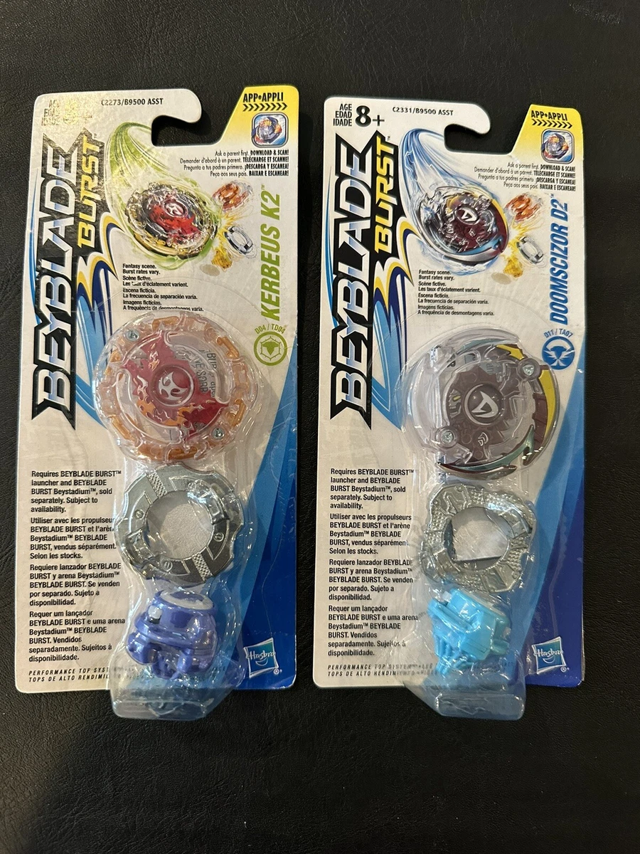 NEW Beyblade Burst 2 Pack Doomscizor D2 Kerbeus K2 eBay