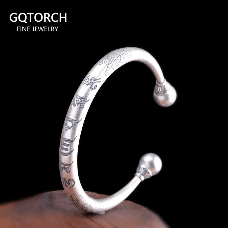 Sterling silver mantra best sale bracelets