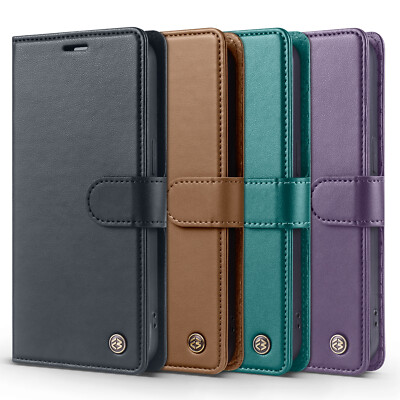 Forwenw  Phones Case Plain Book Flip Leather Stand Card Pocket   RFID Blocking