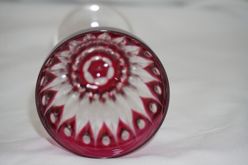 Val St Lambert Zermatt Rose Red (1) Wine Glass, 5 1/2" (G45) - Picture 9 of 14