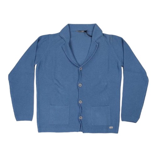 MAGLIA MAGLIONE CARDIGAN UOMO AF63 FERRANTE 33A25210 COTONE 044 BLU ORIGINALE PE - Picture 1 of 2