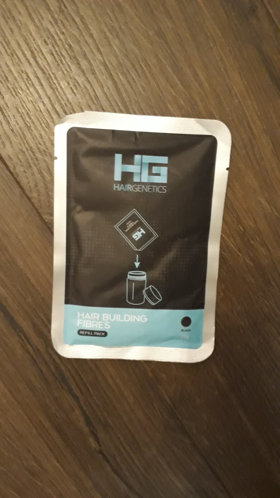 Hair Genetics Black Hair Fibres 22g Refill Pack (Black) for Hair Loss Treatment