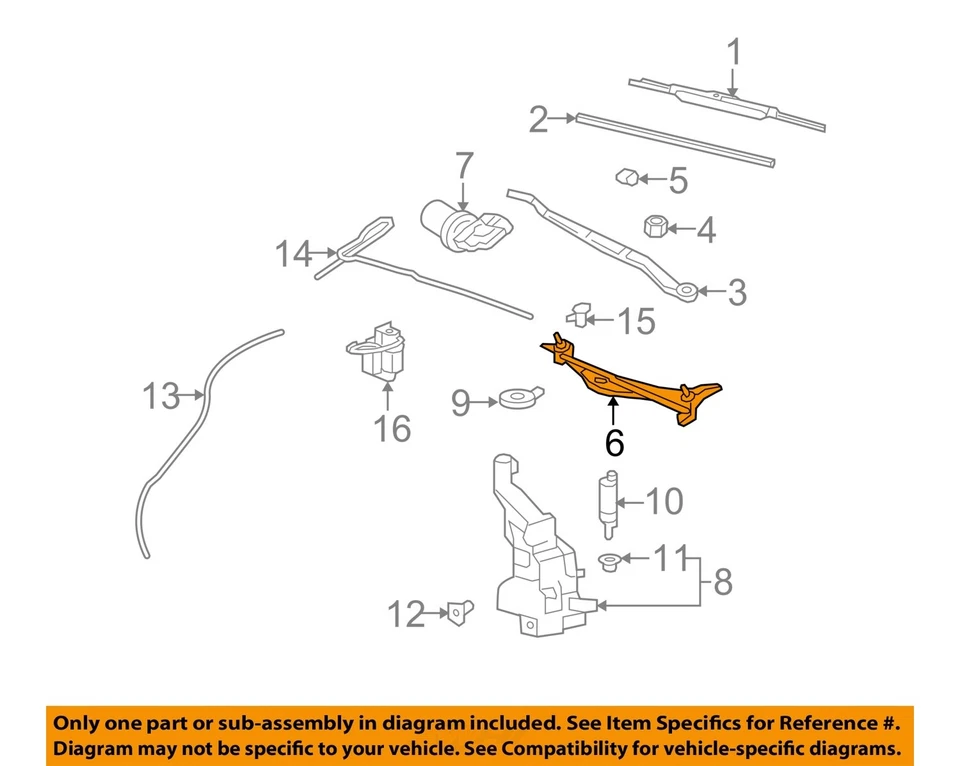 二手挡风玻璃 Wiper Linkage 适合:2012 凯迪拉克 Cts Cpe A 级 — 第 3/4 张图片
