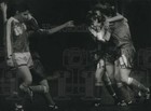 1994 Press Photo Stacy Holy of Hartland Arrowhead mobbed after goal against Tosa