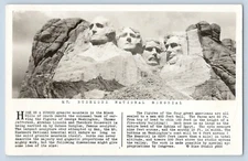 Mt. Rushmore South Dakota SD Real Photo Postcard RPPC 1950s
