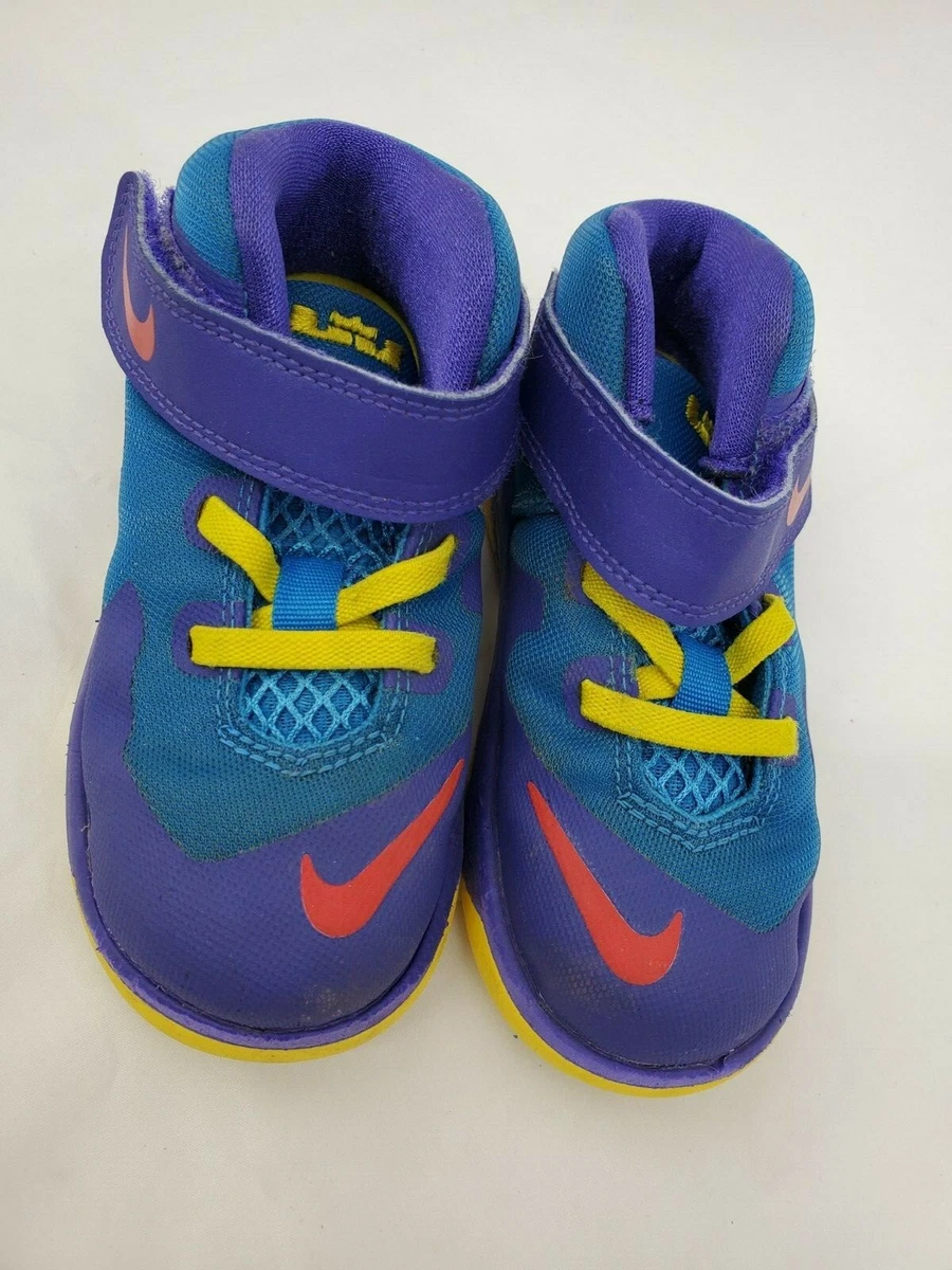 Nike Lebron Soldier VIII TD Toddlers Shoes Size 8C Baby Blue Purple