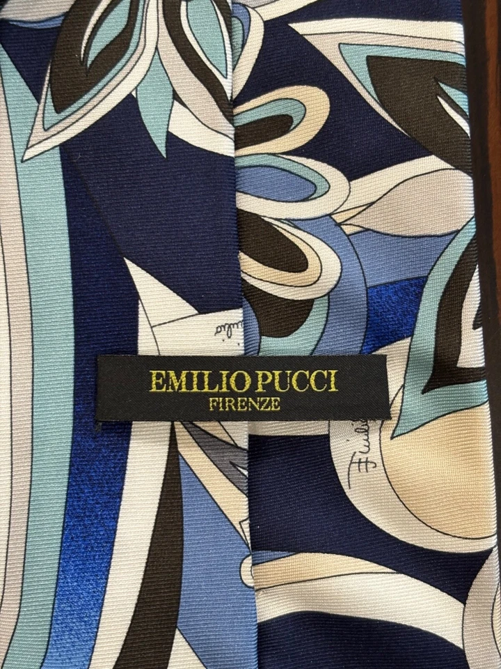 EMILIO PUCCI Corbata Hombre Azul Floral Multicolor Foto 3 de 4