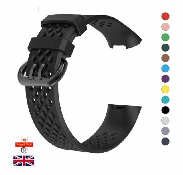 For Fitbit Charge 3 4 Strap Replacement Sports Wristband Silicone Buckle