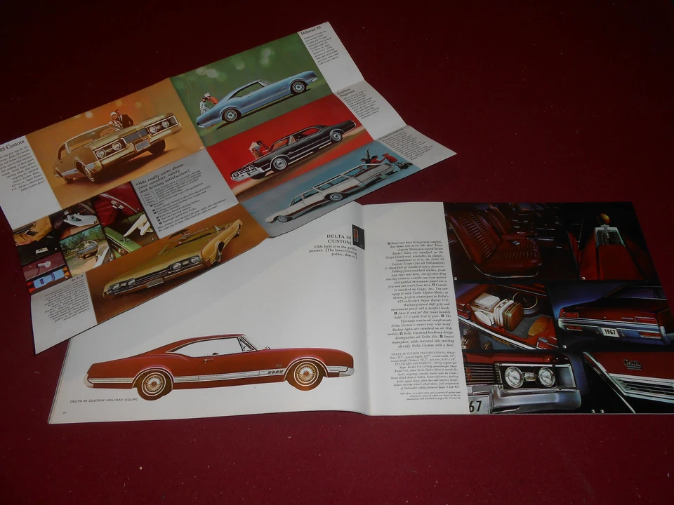 Oldsmobile 1967 folleto 4-4-2 Cutlass 88 98 Toronado 48 p. + '67 antiguo plegable Foto 4 de 4