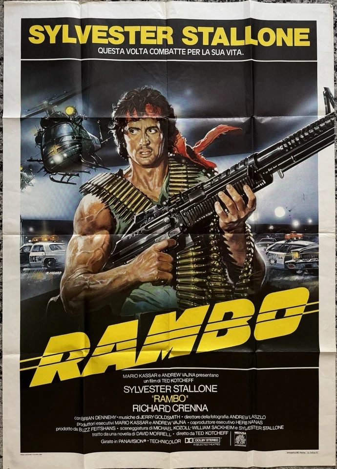 FIRST BLOOD *RAMBO* 1982 ORIGINAL ITALIAN 2-SHEET MOVIE POSTER - Bild 4 von 4