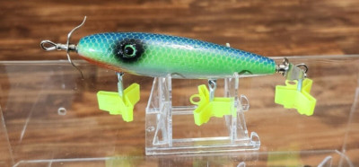 4.5 '' Handmade Jensen Luhr chopper blades  topwater lure ( Neon Green )