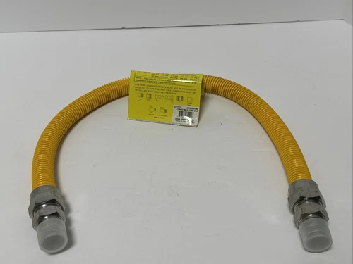 (2) Jones Stephens Gas Connector Coated  Fitting 1/2" MIP x 1/2" M x 5/8" x 24" - Picture 2 of 2