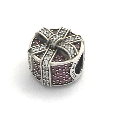 Authentic PANDORA Shimmering Gift Charm, Red/Clear CZ Authentic PANDORA Shimmering Gift Charm, Red/Clear CZ