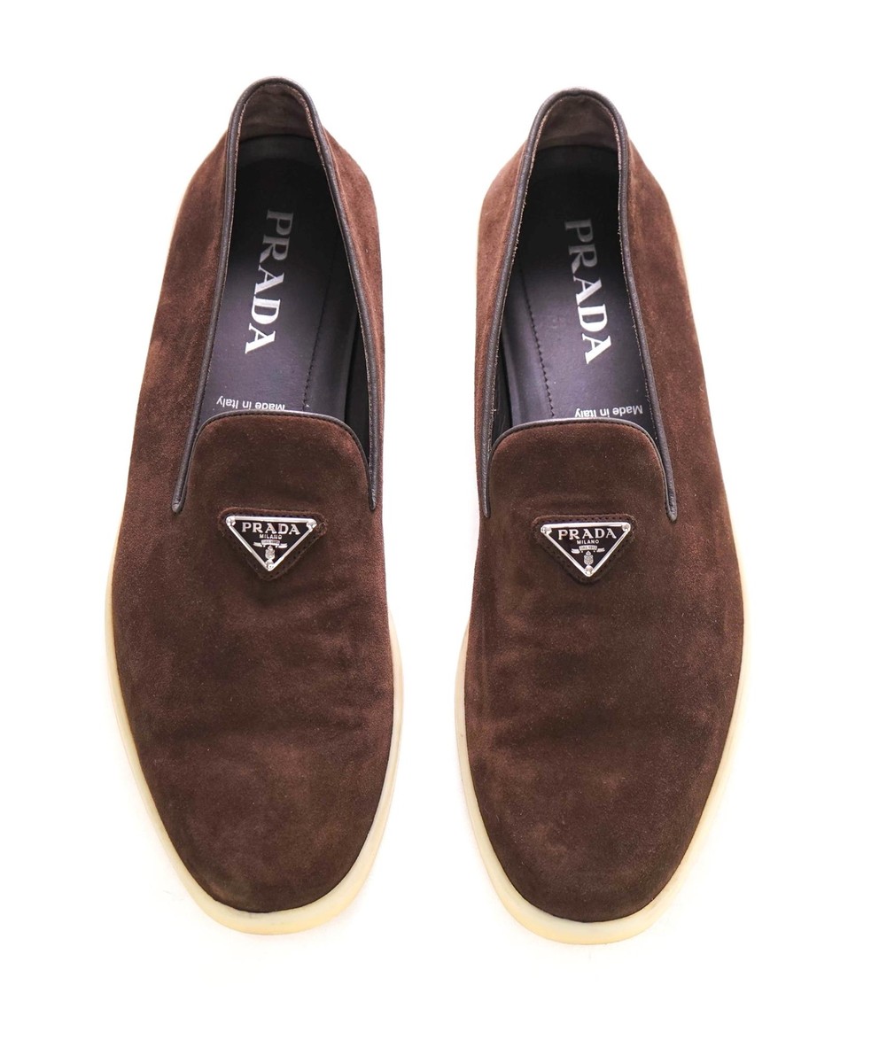 靴・ブーツ・サンダルその他 Prada Suede espadrilles $1,150 PRADA - Brown Suede Espadrille LOGO Loafers - 10 US