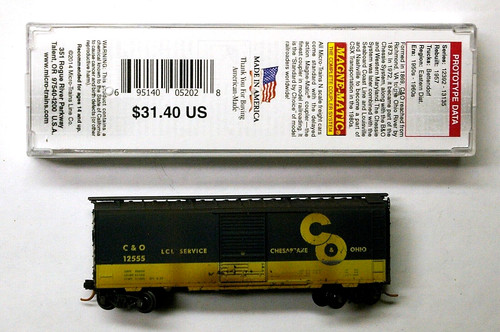 MTL Micro-Trains 02044916 Chesapeake & Ohio C&O 12555 40' vagón de carga de una sola puerta | Zustand: New