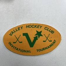 Vtg Stained w/ Tack Hole VALLEY HOCKEY CLUB INVITATIONAL TOURNAMENT Patch T094