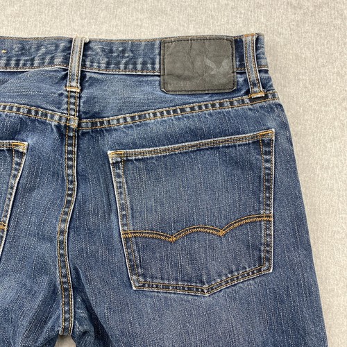 American Eagle Jeans Herren 30 x 34 Slim Fit Straight Baumwolle Denim Mid Rise Blau