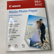 Canon 8.5” x 11” Matte Premium Quality Photo paper 50 sheet count NOS NEW